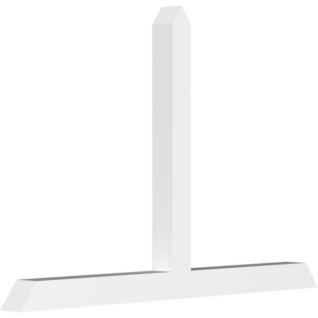 Ekena Millwork Portland Architectural Grade PVC Gable Bracket, 96"W x 64"H x 6"D x 6"F, 16/12 Pitch GBP096X64X0606POR00